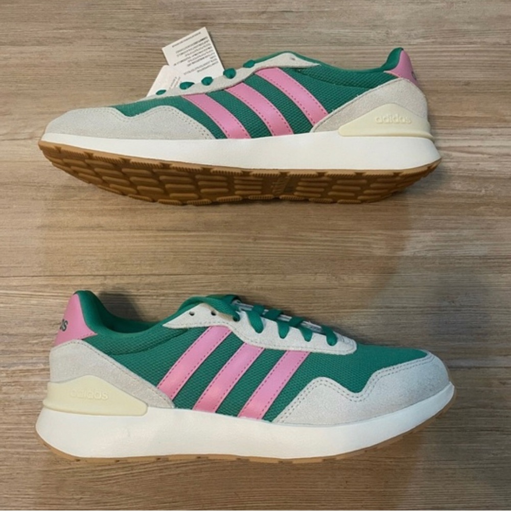 Adidas Women's Sneakers in Green and Pink - Picture 7 of 10
